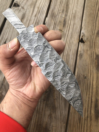 Custom Hand Forged Damascus Steel Blade Full Tang Blank Blade