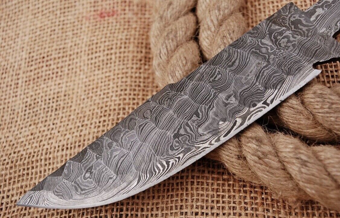 Custom Hand Forged Damascus Steel Blade Full Tang Blank Blade