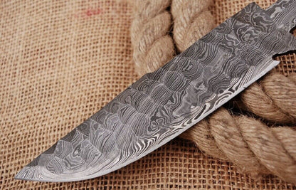 Custom Hand Forged Damascus Steel Blade Full Tang Blank Blade