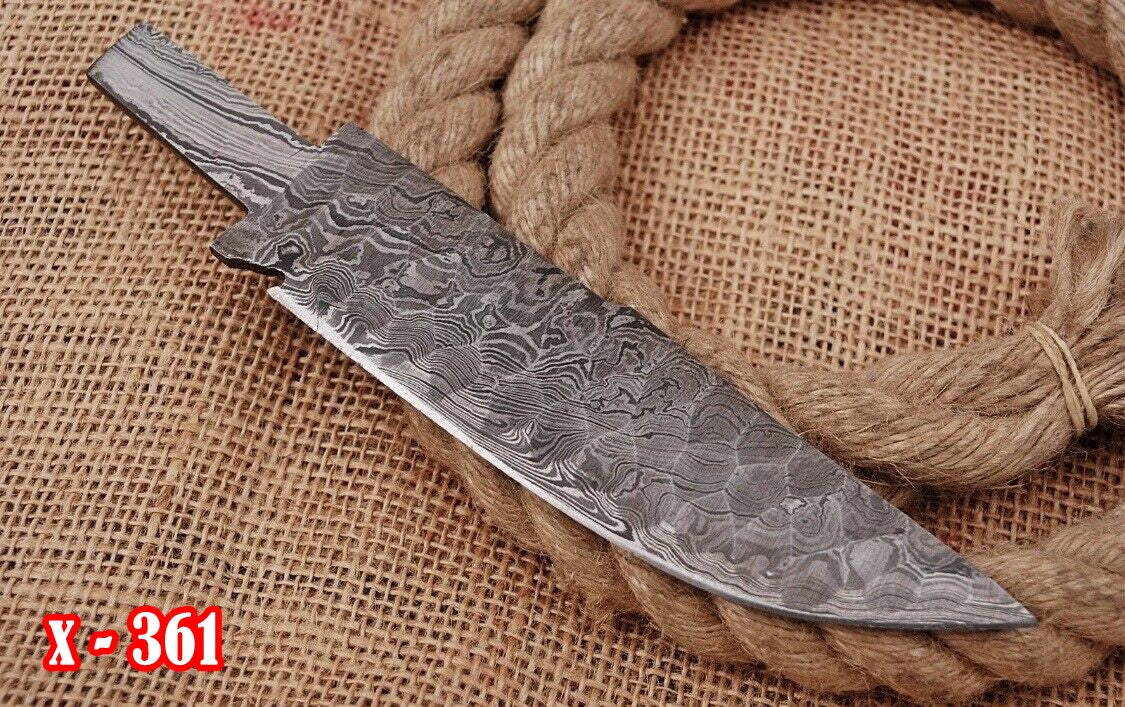 Custom Hand Forged Damascus Steel Blade Full Tang Blank Blade