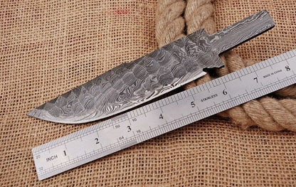 Custom Hand Forged Damascus Steel Blade Full Tang Blank Blade