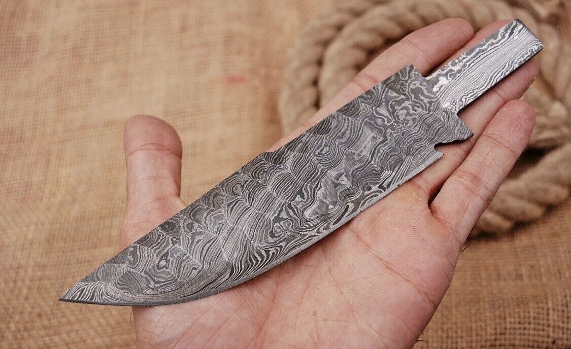 Custom Hand Forged Damascus Steel Blade Full Tang Blank Blade
