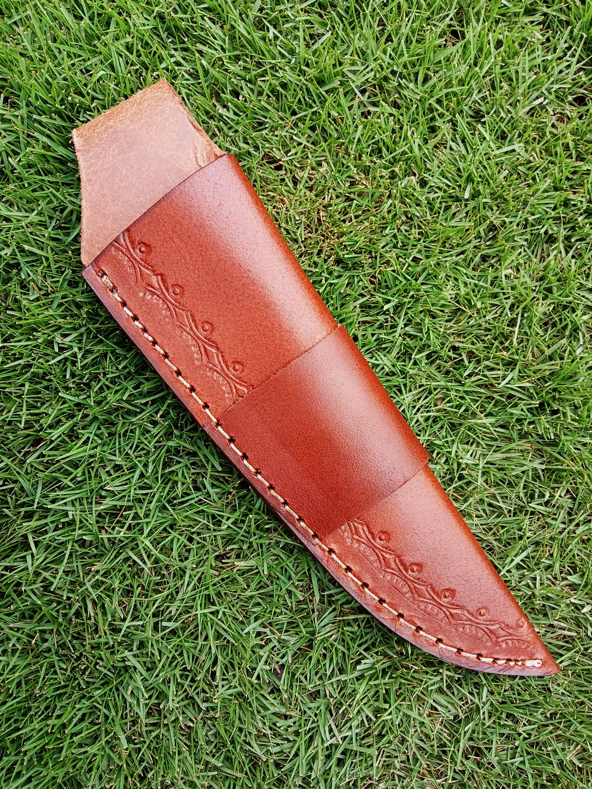 Handmade Full Grain Leather Knife Fixed Blade Outdoor Camping Sheath