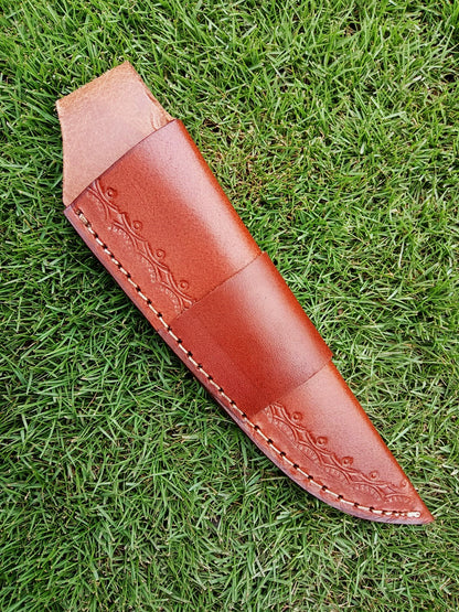 Handmade Full Grain Leather Knife Fixed Blade Outdoor Camping Sheath