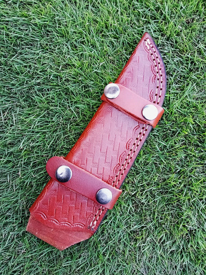 Handmade Genuine Leather Tracker Knife Fixed Blade Knife Sheath