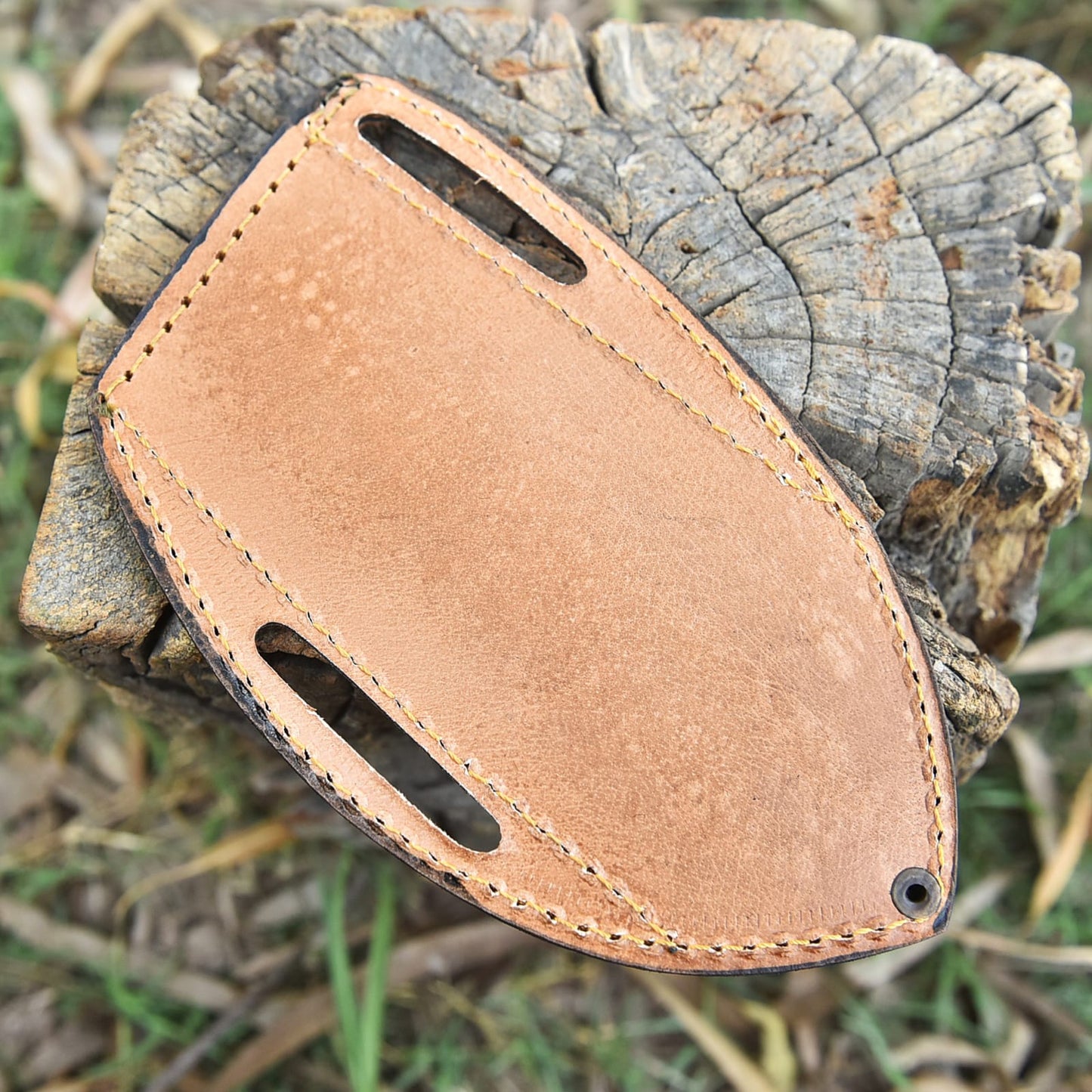 Hand Stitched Fixed Blade Knife Storage Sheath Genuine Leather Belt Carry Case