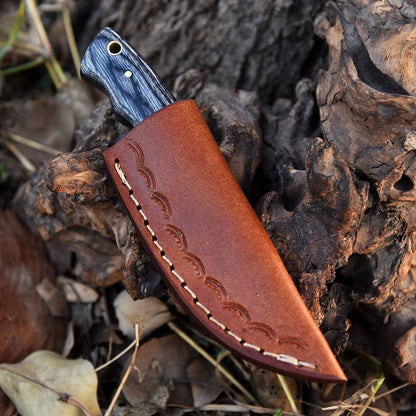 Handmade Carbon Steel Blade Outdoor Hunting Camping Skinner Knife Wood Handle
