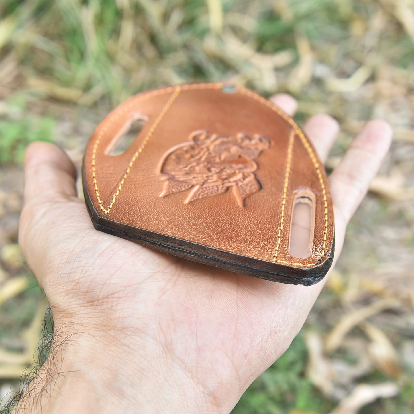 Heavy Duty Full Grain Leather Fixed Blade Outdoor Camping Hunting Sheath