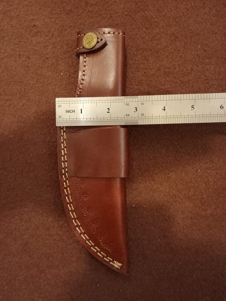 Custom Hand Stitched Top Grain Leather Fixed Blade Knife Sheath