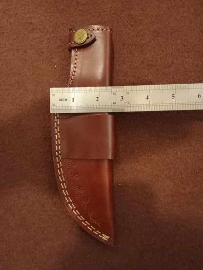 Custom Hand Stitched Top Grain Leather Fixed Blade Knife Sheath