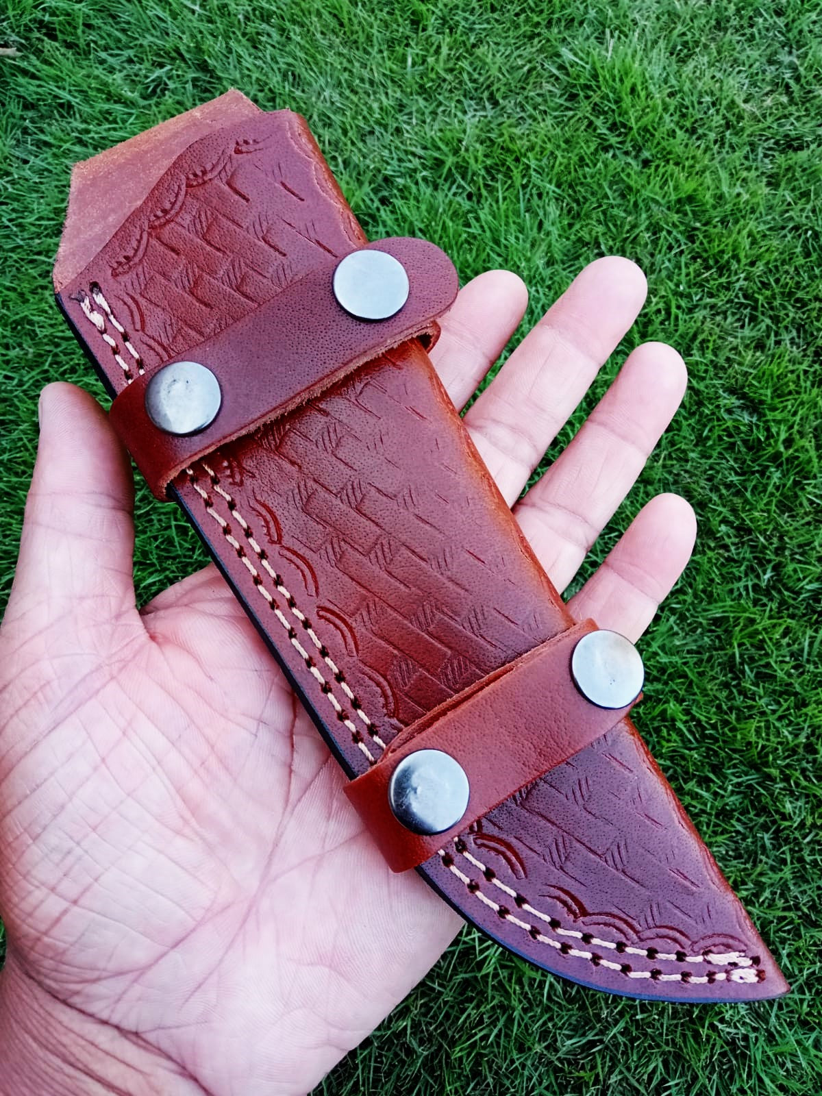 Handmade Genuine Leather Tracker Knife Fixed Blade Knife Sheath