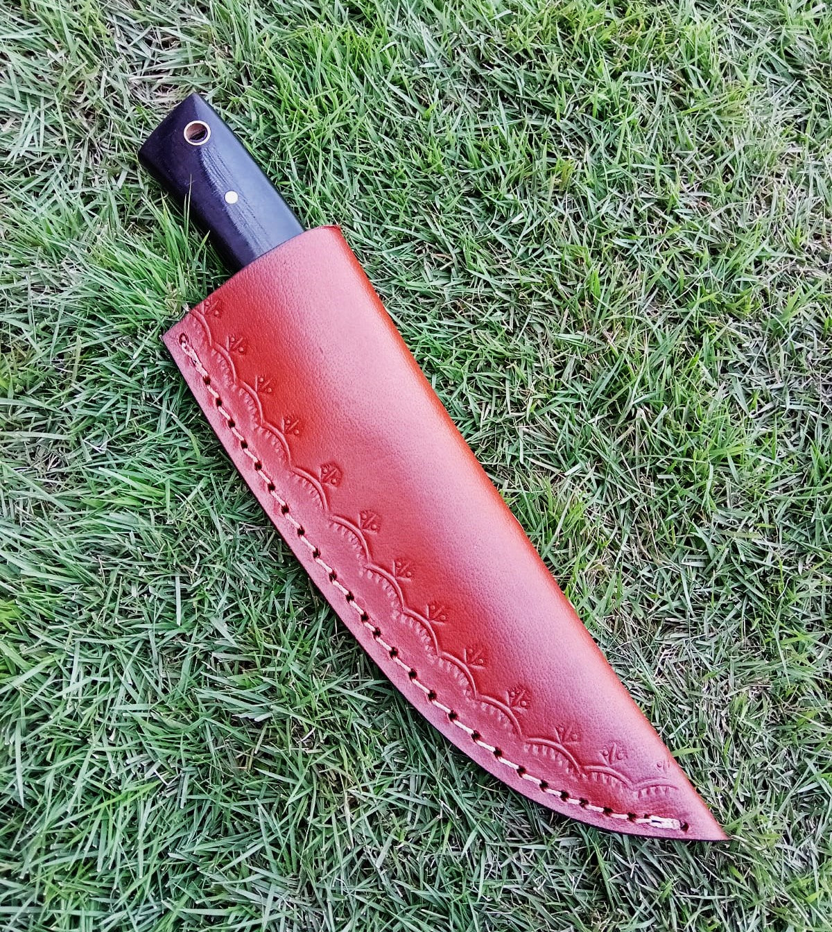 Handmade Carbon Steel Fixed Blade Skinner Outdoor Hunting EDC Knife