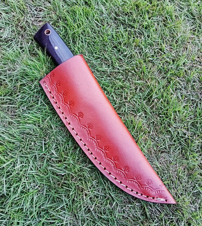 Handmade Carbon Steel Fixed Blade Skinner Outdoor Hunting EDC Knife