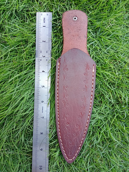 Handmade Double Edge Blade Dagger Knife Boot Knife Sheath