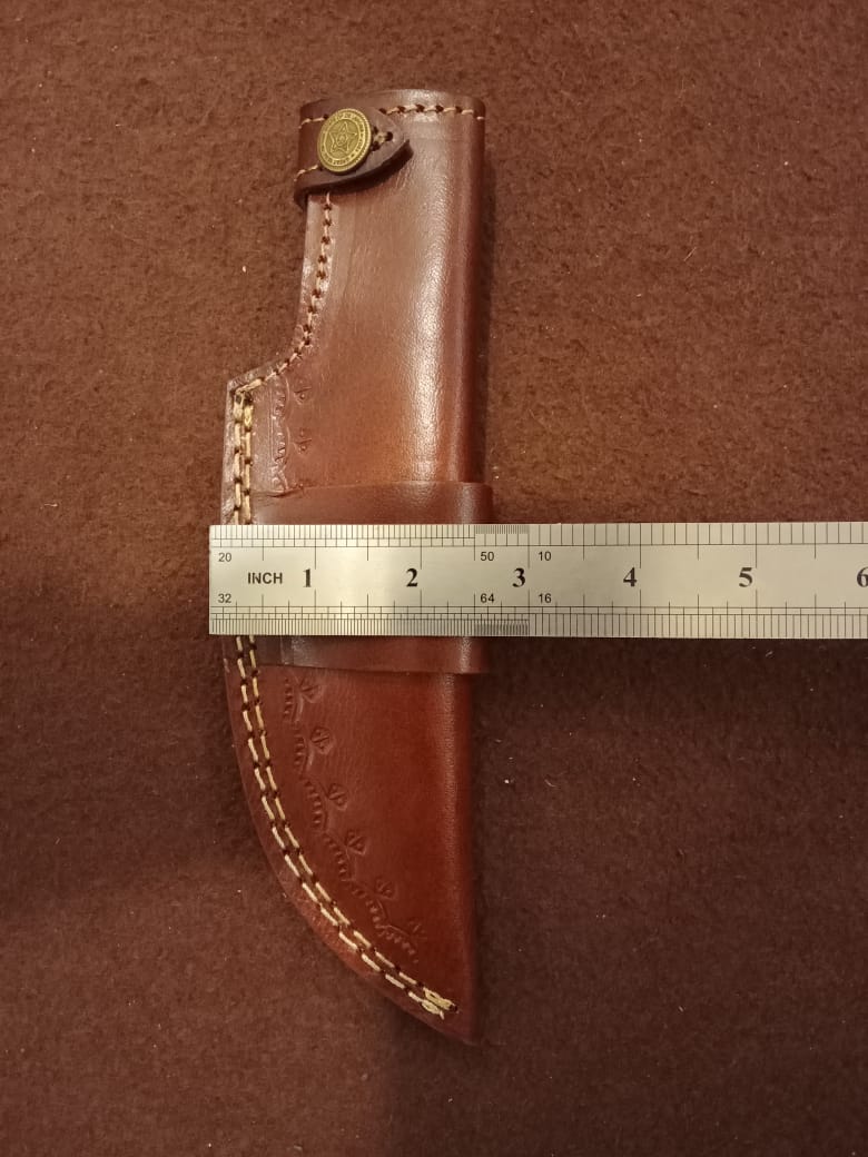 Custom Hand Stitched Top Grain Leather Fixed Blade Knife Sheath