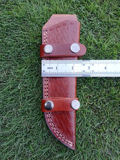 Handmade Genuine Leather Tracker Knife Fixed Blade Knife Sheath