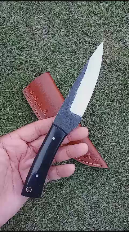 Handmade Carbon Steel Fixed Blade Skinner Outdoor Hunting EDC Knife