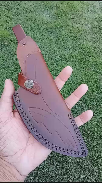 High-End EDC Leather Knife Sheath Fixed Blade Sheath Outdoor Carry